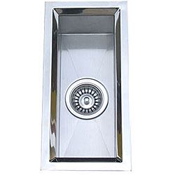 Ticor Square Undermount 16 Gauge Stainless Steel Beveled Kitchen Sink
