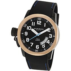 Akribos XXIV Men's Swiss Quartz Date Canteen Top Watch