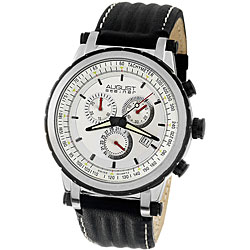 August Steiner Men's White Dial Quartz Chronograph Watch