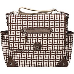Oi Oi Chocolate Faux Snakeskin Messenger Bag