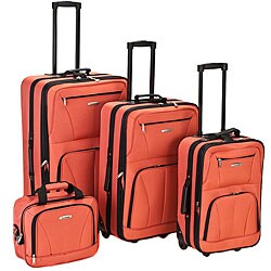Rockland Paprika Expandable 4-piece Luggage Set