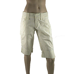 Cotton Shorts | Colored Shorts - Fornarina Chalk Cotton Pant Shorts