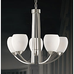 Polished Nickel Contemporary 5-light Chandelier