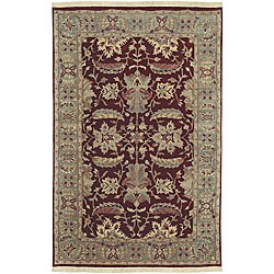Hand-knotted Legacy Red Oriental Wool Rug (5' Round)