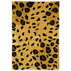 Handmade Soho Leopard New Zealand Wool Rug (2' x 3')