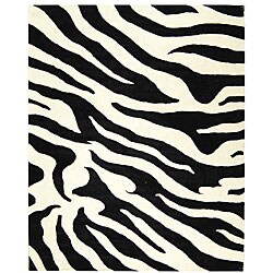 Hand-tufted Zebra Wave Wool Rug (7'6 x 9'6)