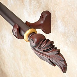Cassidy West 8-foot Smooth Wood Curtain Rod Set