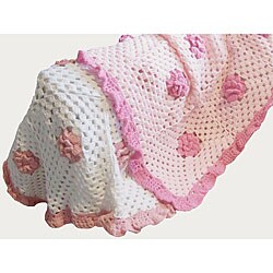 Babykins Hand-crocheted Pretty Rose Baby Blanket