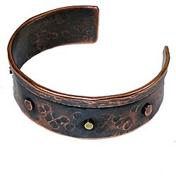 Studded Copper and Bronze Cuff Bracelet (Chile)