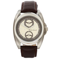 Andre Giroud Men's Multifunction Leather Strap Dress Watch