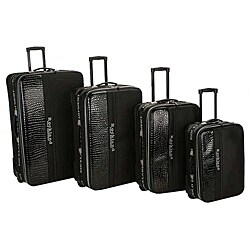 Rockland Polo Crocodile 4-piece Luggage Set