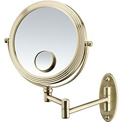 Conair 41757 Matte Brass 7.5-inch Wall Mount Mirror