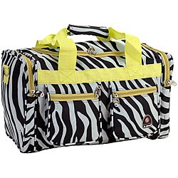 Rockland Bel-Air 19-inch Zebra/ Lime Carry-on Tote Bag