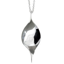 Argento Vivo Sterling Silver Twisted Drop Pendant Necklace