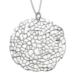 Argento Vivo Sterling Silver Medium Round Cheesecloth Necklace