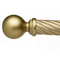 Cassidy West 4-foot Twist Wood Curtain Rod Set