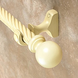 Cassidy West 4-foot Twist Wood Curtain Rod Set