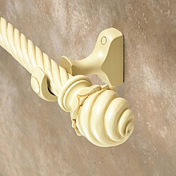 Cassidy West 8-foot Twist Wood Curtain Rod Set