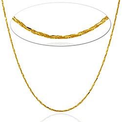 14k Yellow Gold 18-inch Tornado-link Necklace