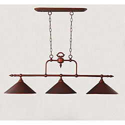 Antique Copper Iron 3-light Island Chandelier