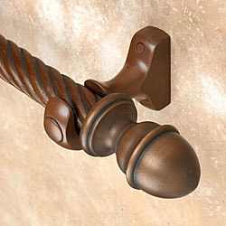 Cassidy West 6-foot Twist-wood Curtain Rod Set