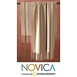 Alpaca 'Gentle Fawn' Wool Shawl (Peru)