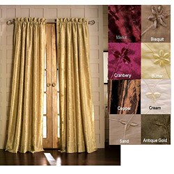 Jasmine Embroidered Taffeta Curtain Panel