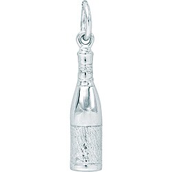 Sterling Silver Champagne Bottle Charm
