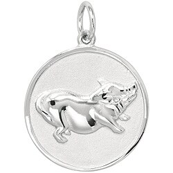Sterling Silver Pig Charm