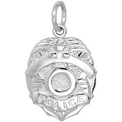 Sterling Silver Police Badge Charm