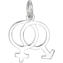 Sterling Silver Couple Symbol Charm