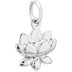 Sterling Silver Lotus Flower Charm