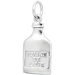 Sterling Silver 'Potion of Love' Bottle Charm