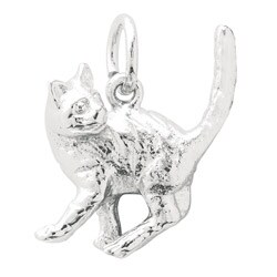 Sterling Silver British Shorthair Cat Charm