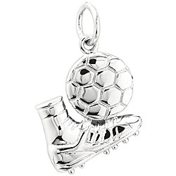 Sterling Silver 'Sneaker and Soccer Ball' Charm