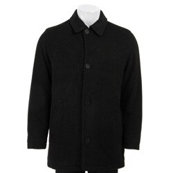 Perry Ellis Men's Wool/ Cashmere Blend Car Coat
