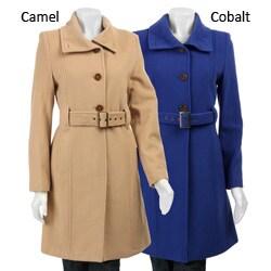 Marvin Richards Womens Belted Wool Cashmere Trench Coat