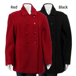 Marvin Richards Women's Plus Size Wool Peacoat