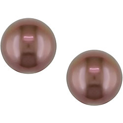 14k Yellow Gold Brown Freshwater Pearl Earrings (9-10 mm) (Set of 6)