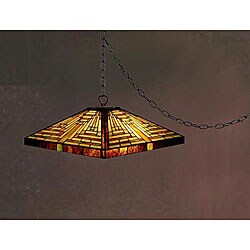 Tiffany-style Swag Mission Chandelier