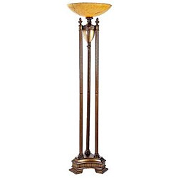 Antique Bronze Corinth Torchiere Lamp