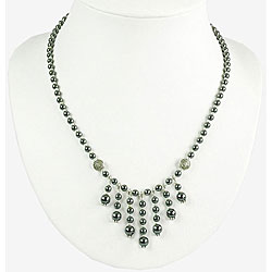 Silver and Grey Hematite Bead Necklace (Thailand)