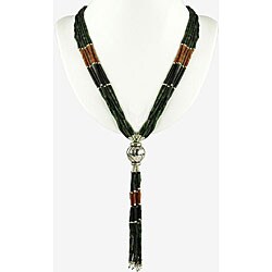 Handmade Green/ Brown Serpentine Necklace (Thailand)