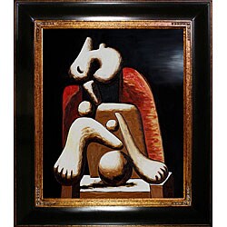 Pablo Picasso 'Woman in Red Armchair' Oil Painting