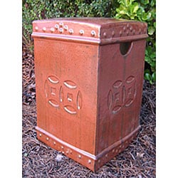 Square Double Coin Bronze Ceramic Garden Stool