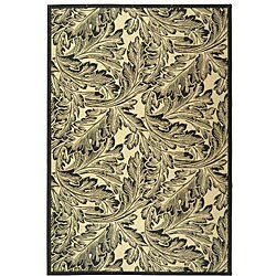 Acklins Indoor/ Outdoor Sand and Black Rug (7'10 x 11')