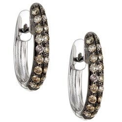 14k White Gold 3/4ct TDW Brown Diamond Earrings