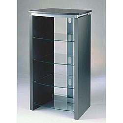 Metallic Grey Matte Lacquered Audio Rack