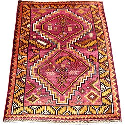 Persian Hamadan Red/ Rown Rug (4'10 x 6'11)