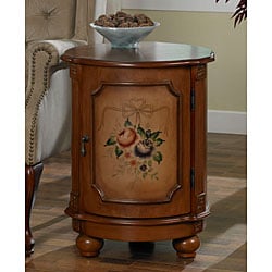 Hand-painted Floral Drum Table